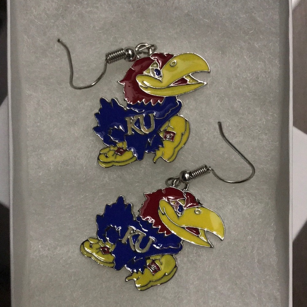 🆕KU Jayhawks Earrings - Picture 2 of 2